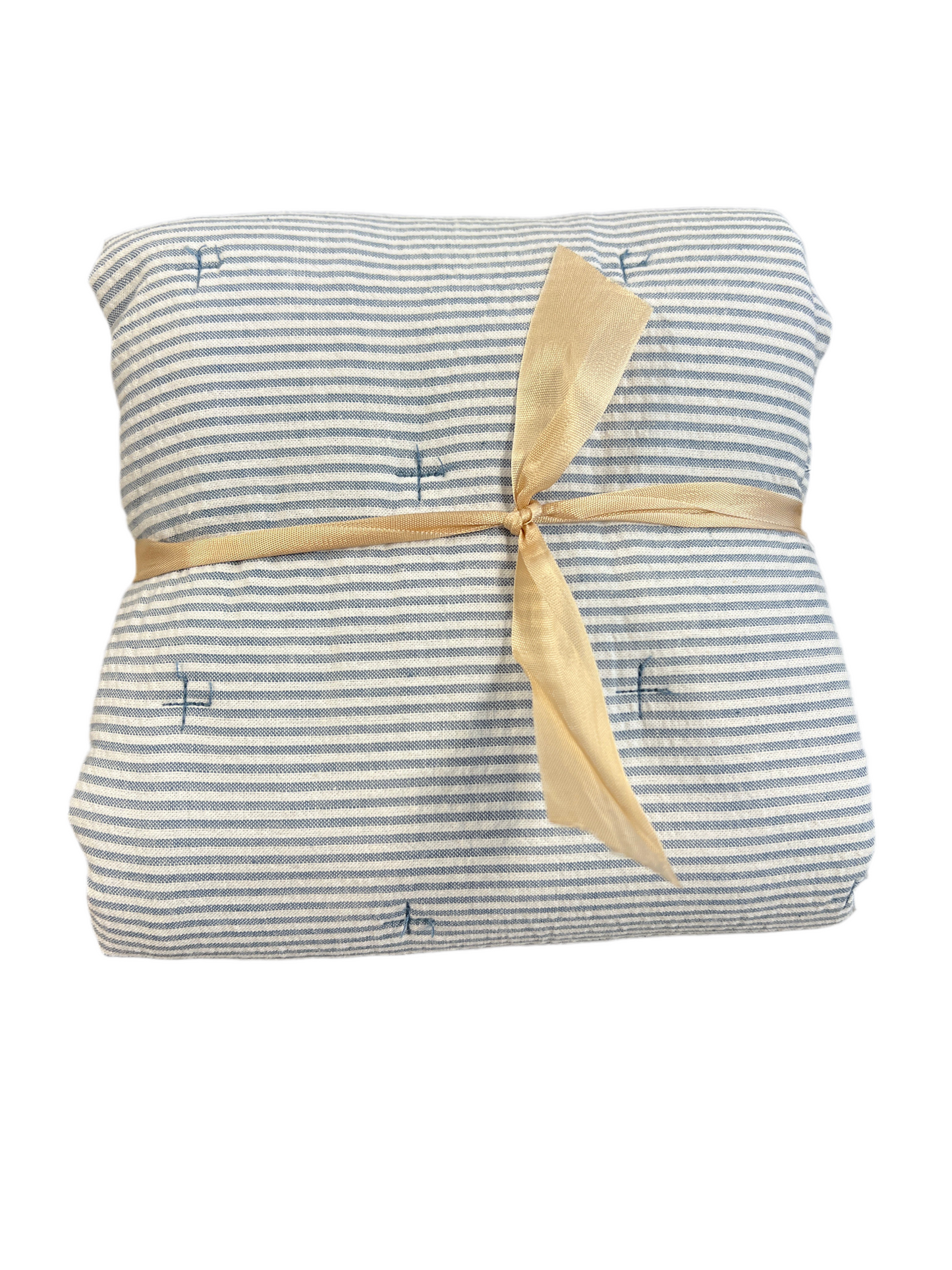 As Is Standard Blue/White Stripe Pillow Sham