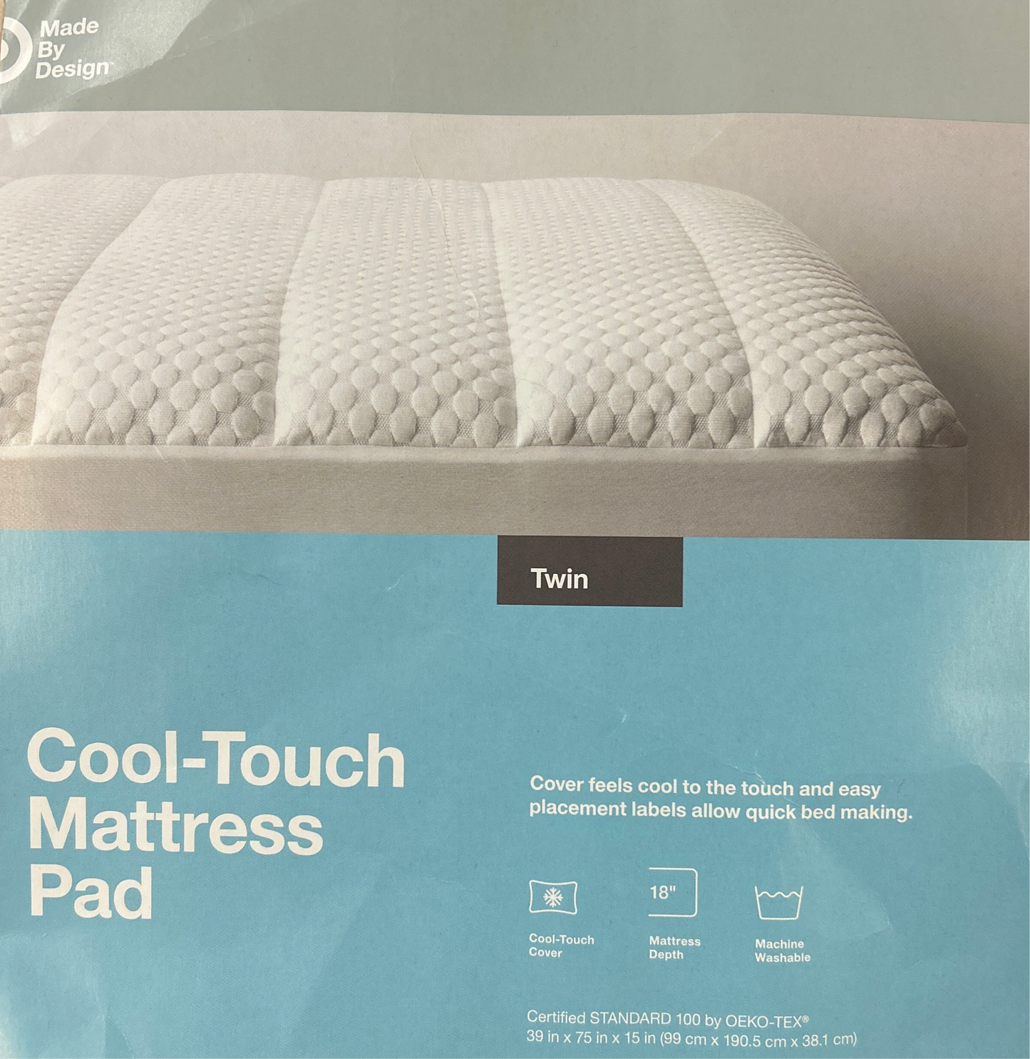 Cool Touch Mattress Pad - Twin Size