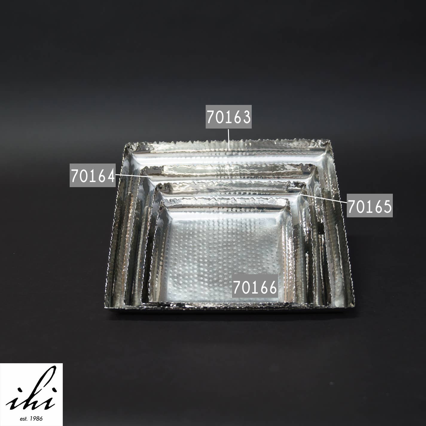 Hammered Square Platter with Torn Edges