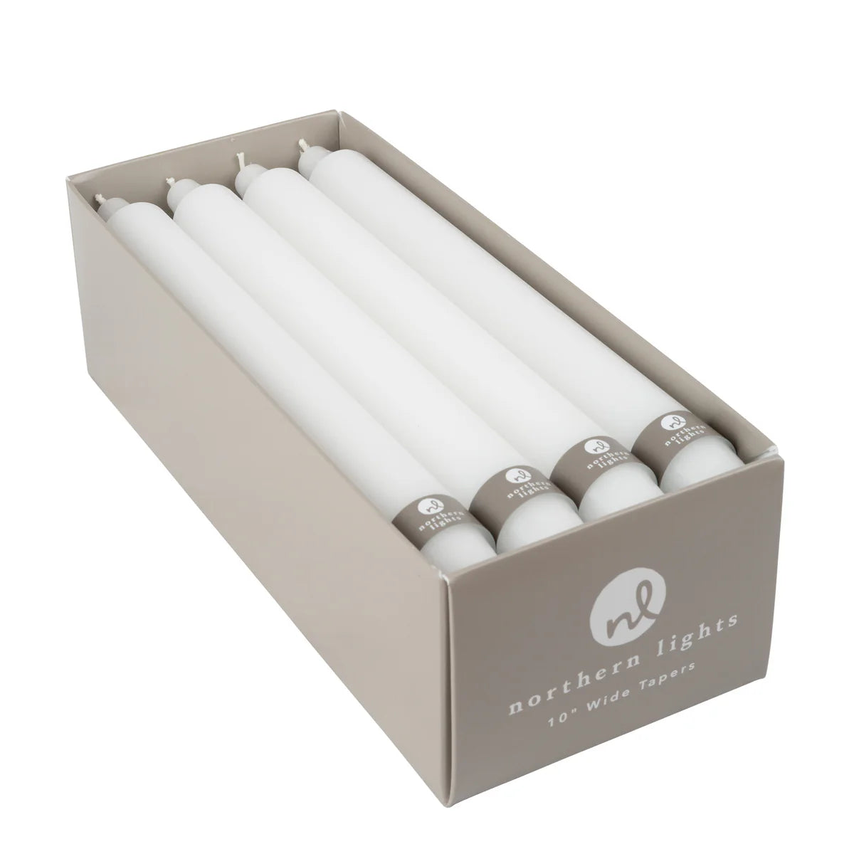10" Taper Candle - Pure White