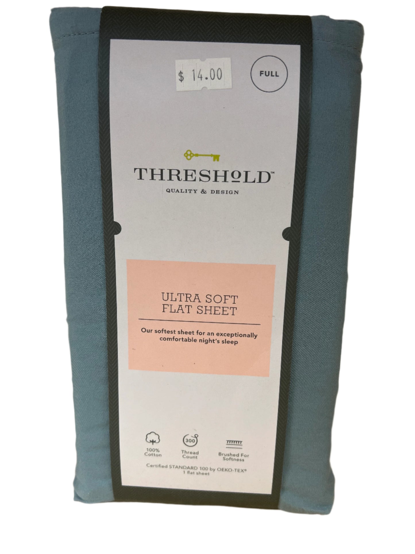 Full 300 Thread Count Ultra Soft Flat Sheet Light Indigo - Threshold