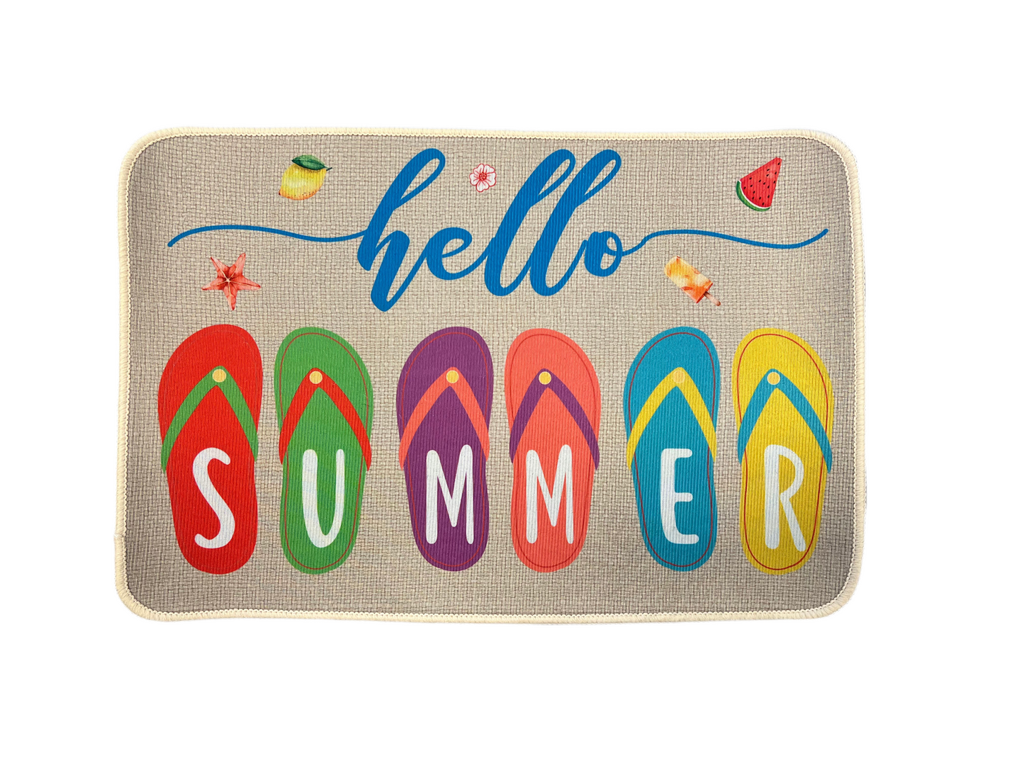Hello Summer Flip Flops - Doormat
