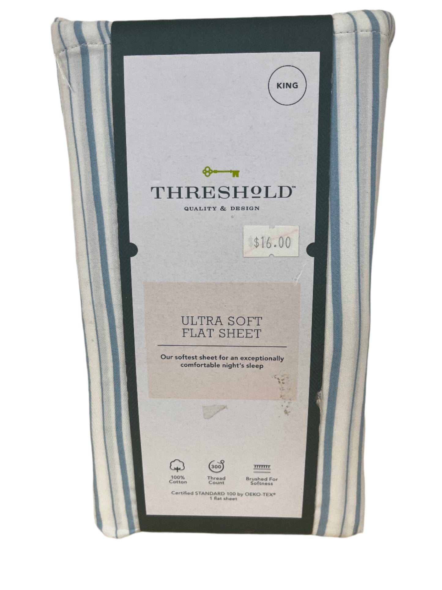 King 300 Thread Count Ultra Soft Flat Sheet - Threshold