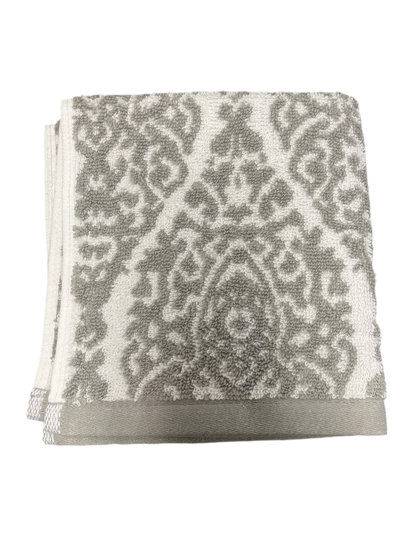 (1) 13x13 Washcloth Gray/White Pattern Threshold