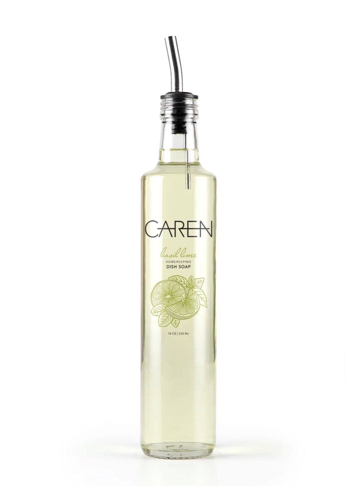 Caren Homekeeping Dish Soap - Basil Lime - 18 oz