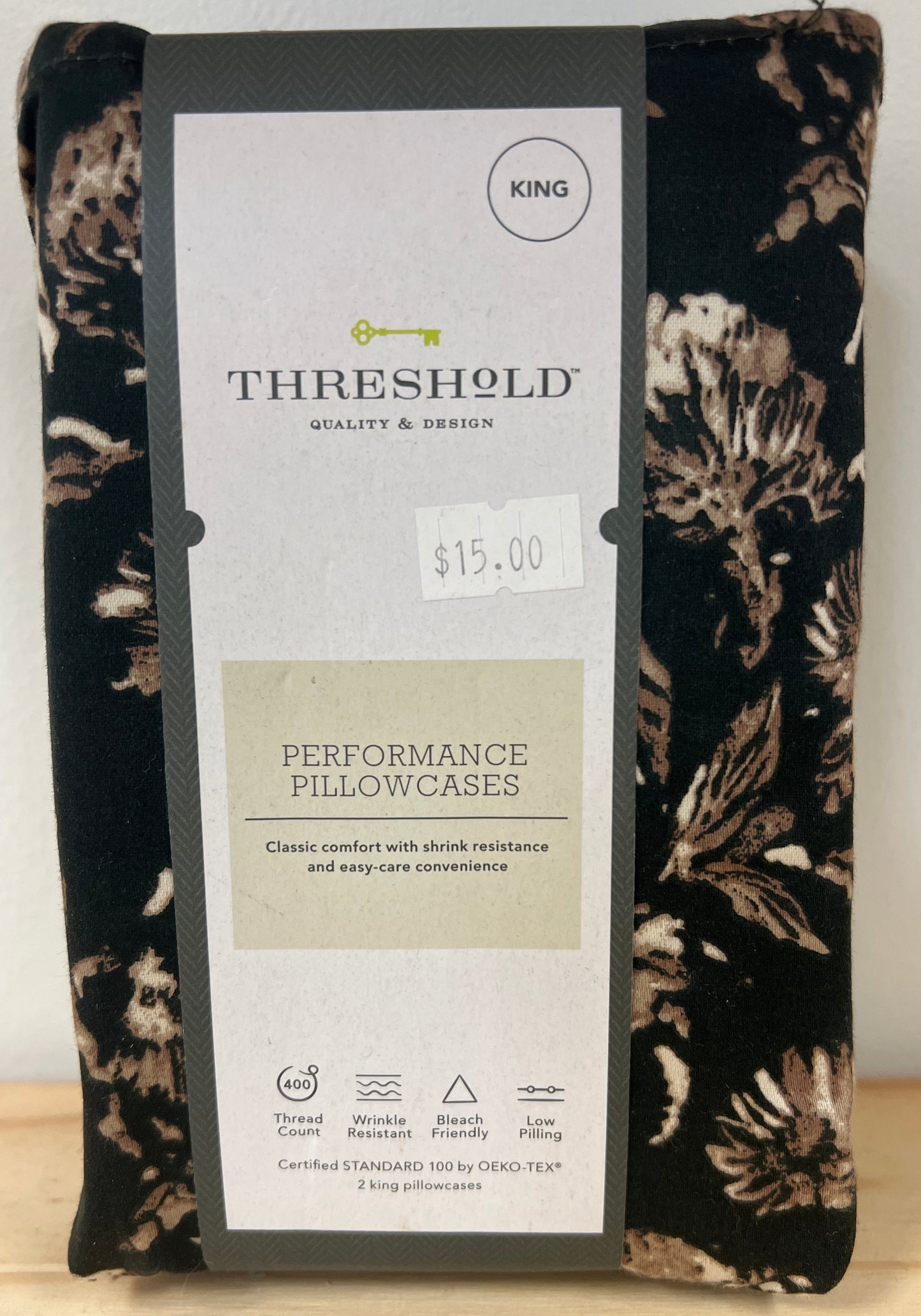 King 400 Thread Count Printed Pillowcase Bella Floral - Threshold