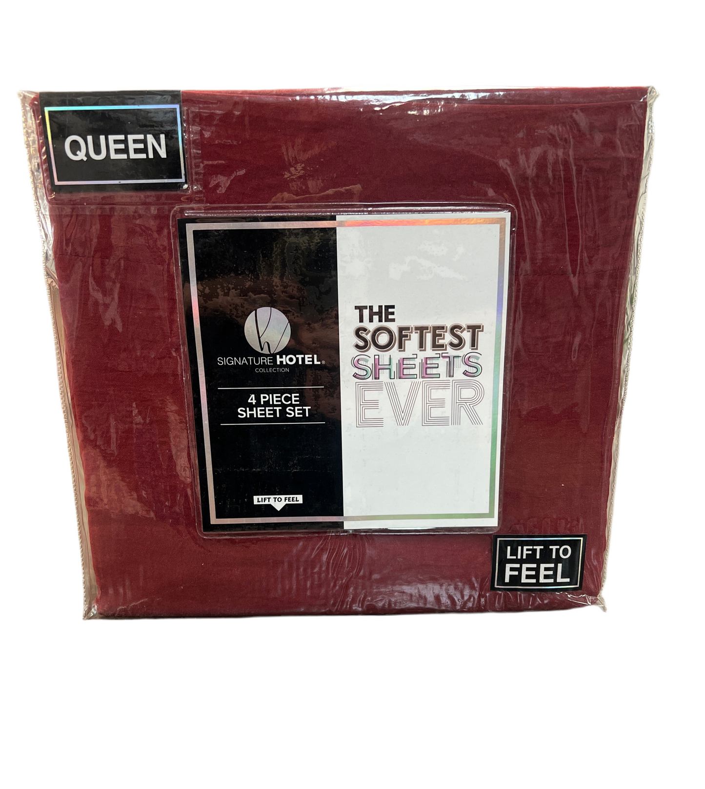 Burgundy Signature Hotel Collection Microfiber Queen Sheet Set