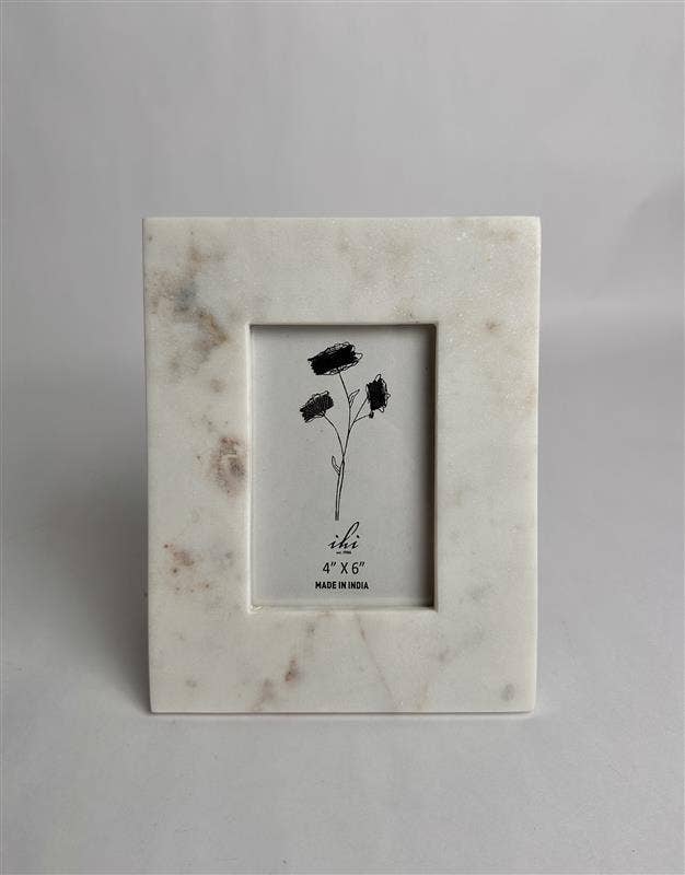 White Marble Frame 4x6