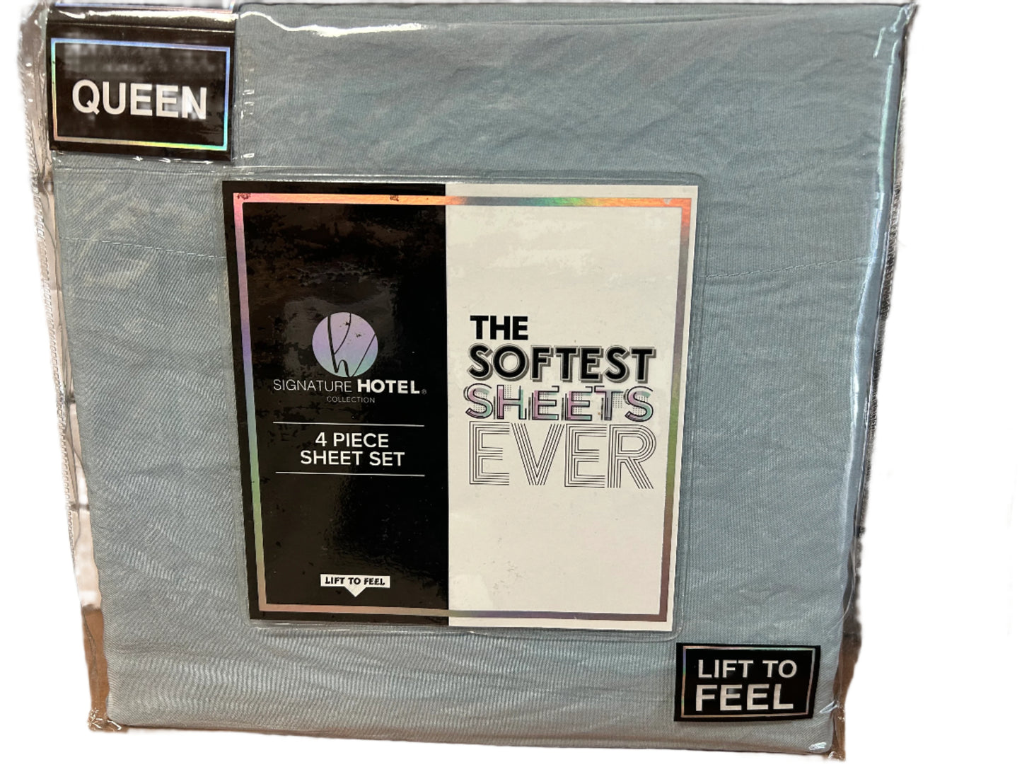 Blue Signature Hotel Collection Microfiber Queen Sheet Set