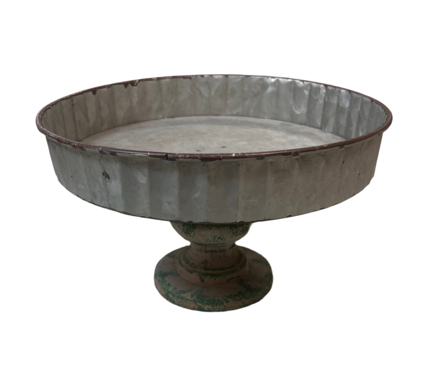 Metal Raised Tray - Wood Base