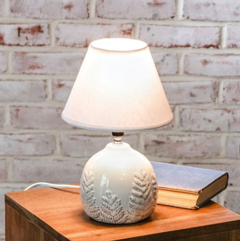 White Fern Pattern Lamp