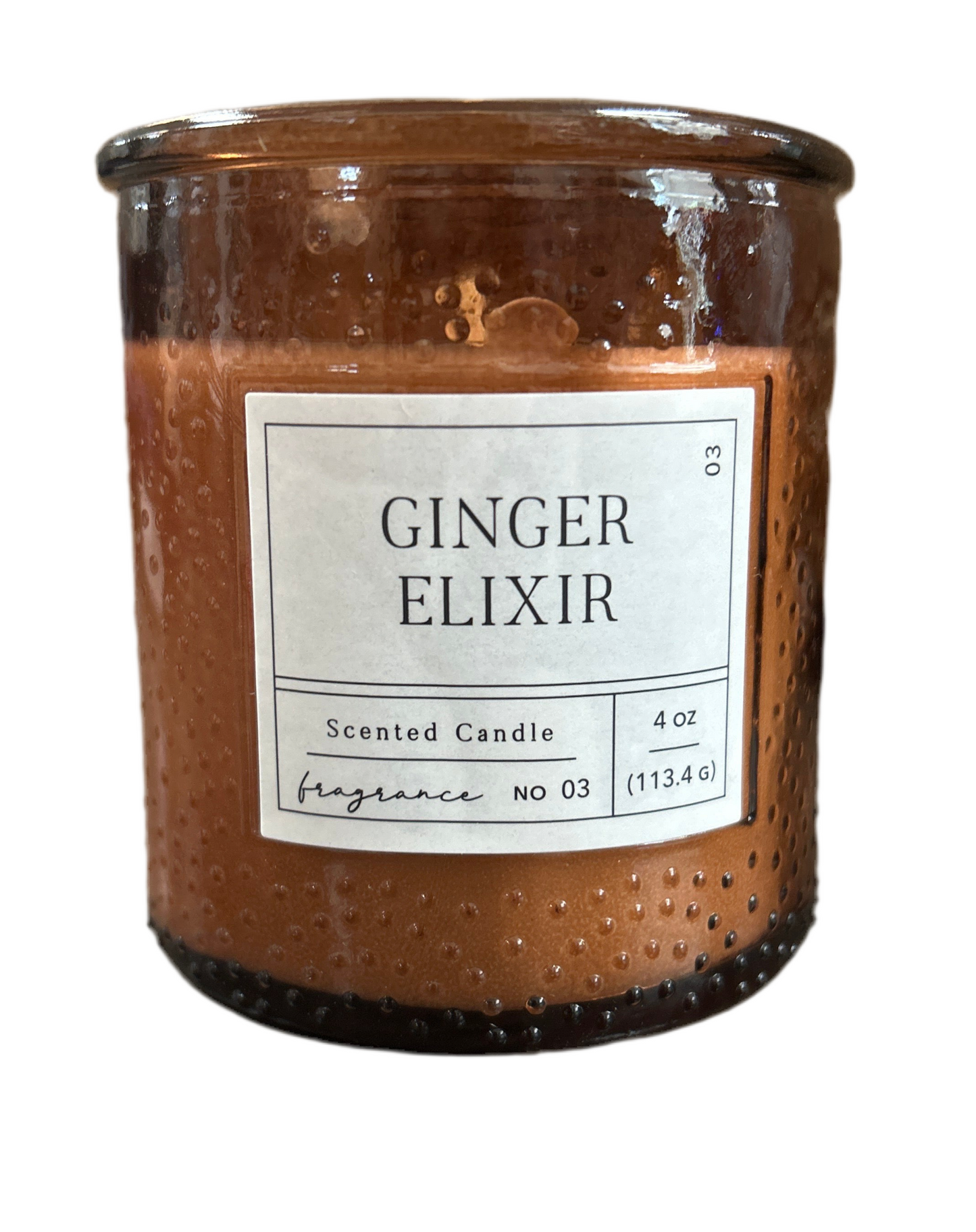 Ginger Elixer Glass Votive Scented Candle 4oz