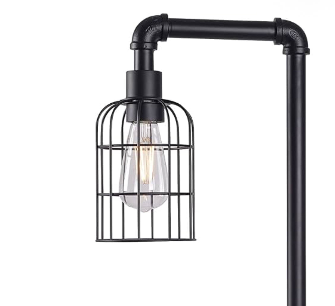 Kenroy Home 33282BRZG Leavenworth Table Lamp with Bronzed Graphite Finish, Rustic Style