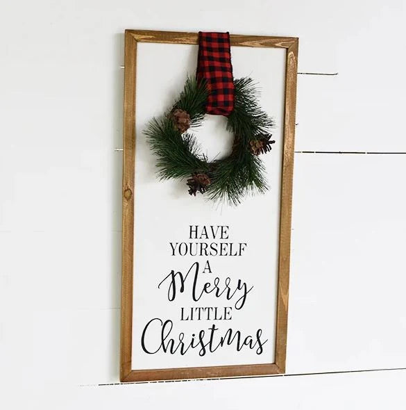 Merry Little Christmas Wood Sign