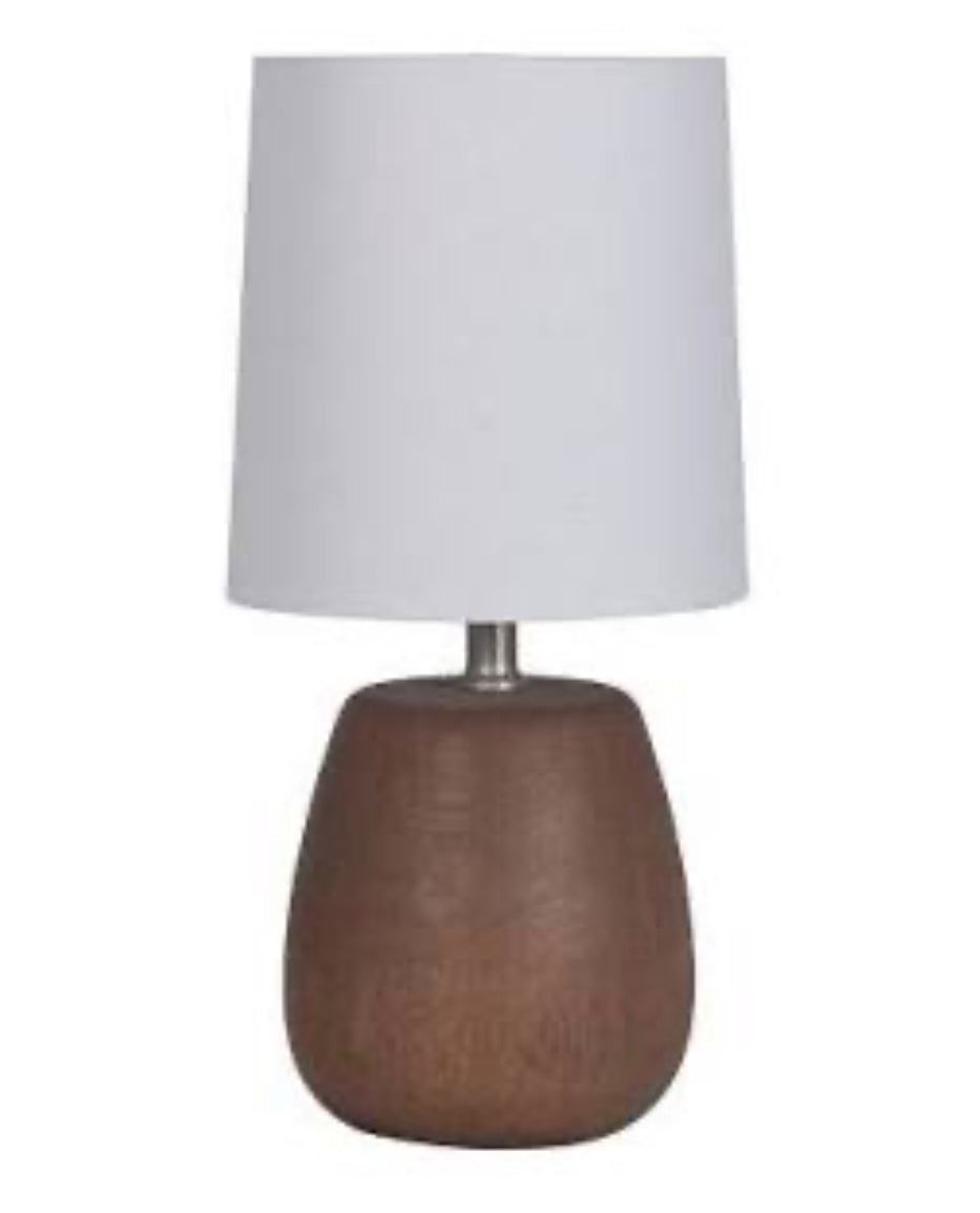 Wood Accent Lamp - Walnut Finish (polyresin)