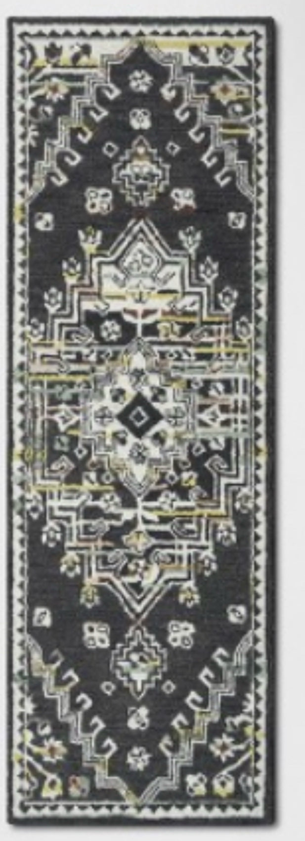 2'3"X7' Tufted Runner Rug Floral Charcoal Heather - Threshold