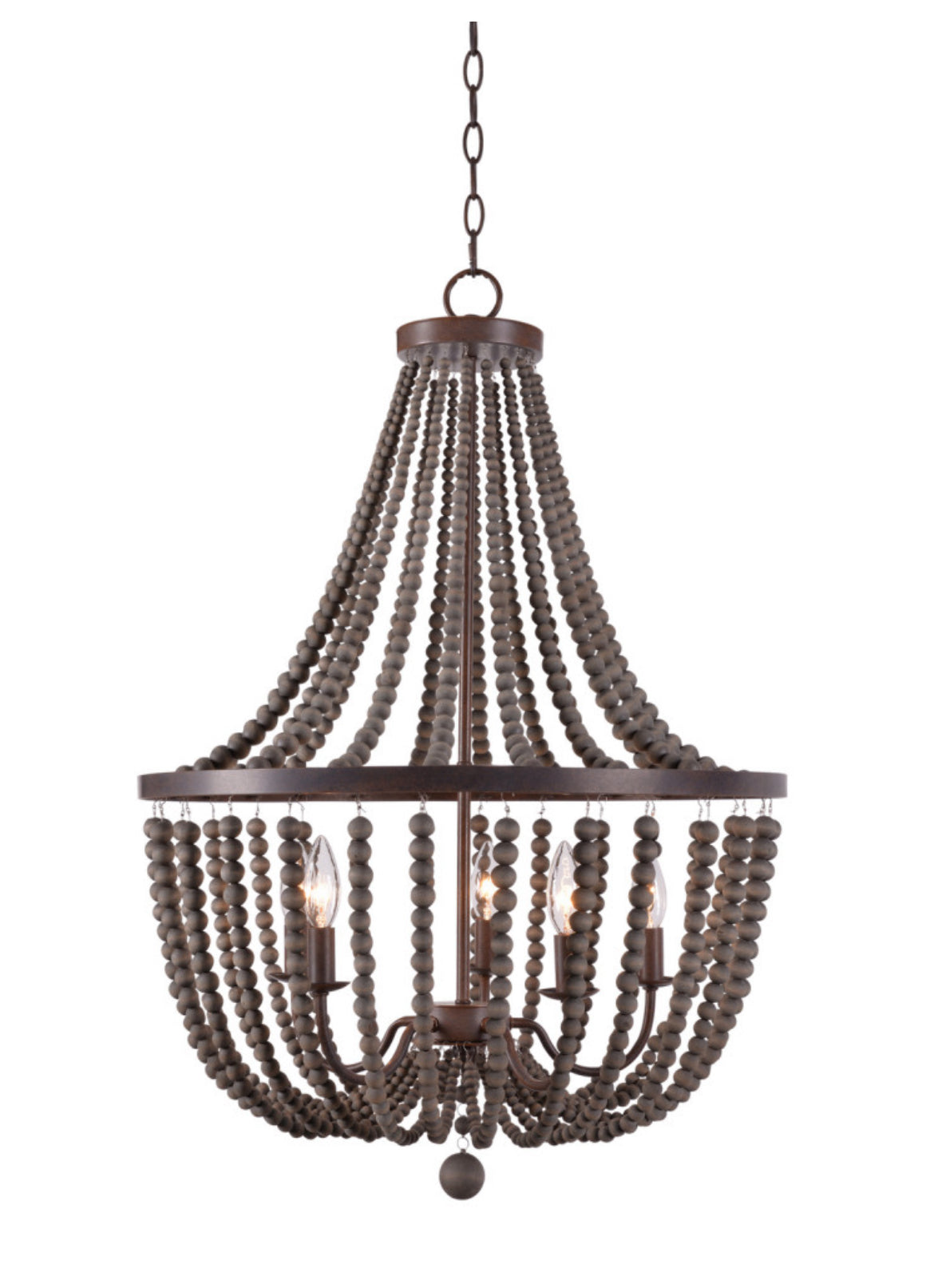 Kenroy Five Light Chandelier Golden Bronze - Dumas