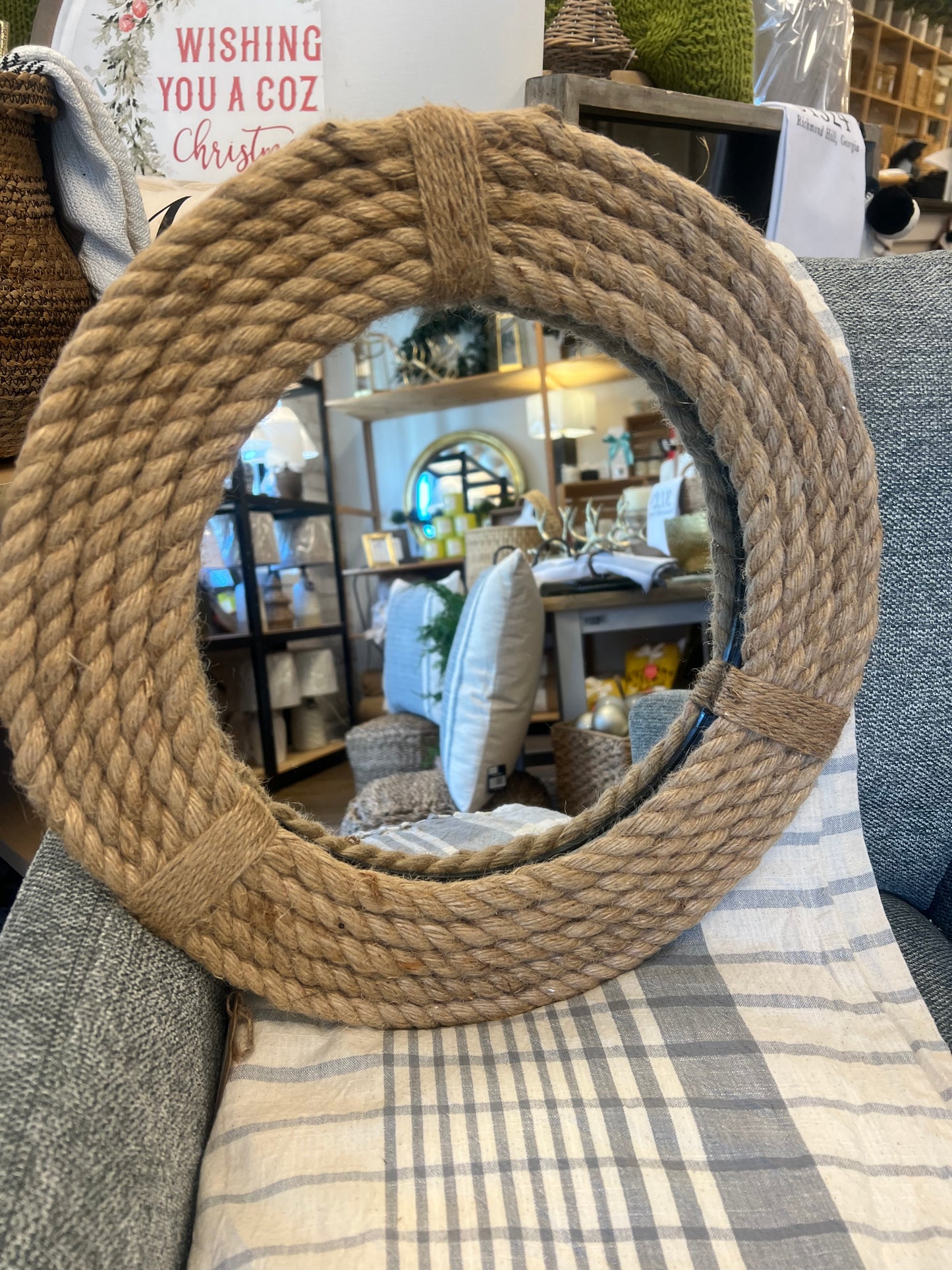 Rope Round Wall Mirror - Threshold