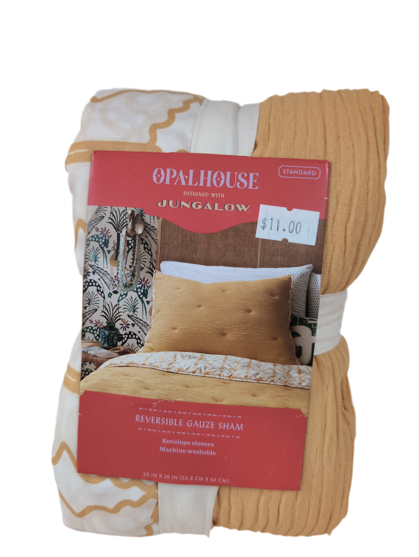 Opalhouse Gauze Pillow Sham Mustard Standard