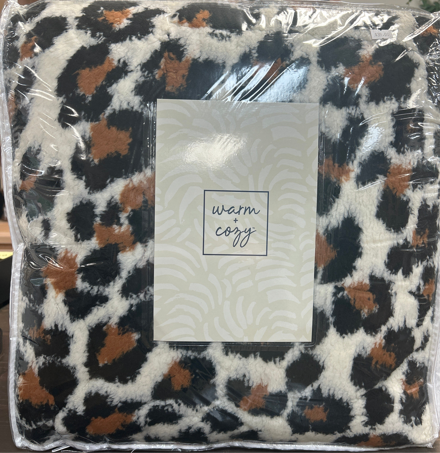 Warm & Cozy Sherpa Animal Print Comforter Set - Twin