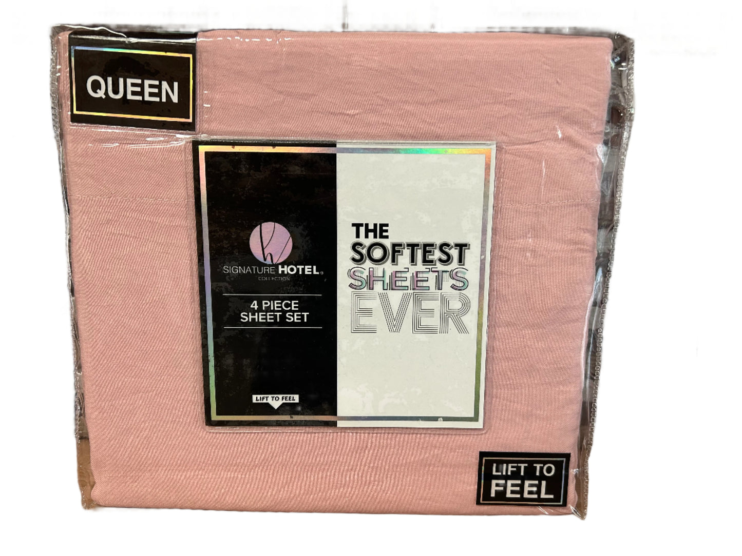 Pink Signature Hotel Collection Microfiber Queen Sheet Set