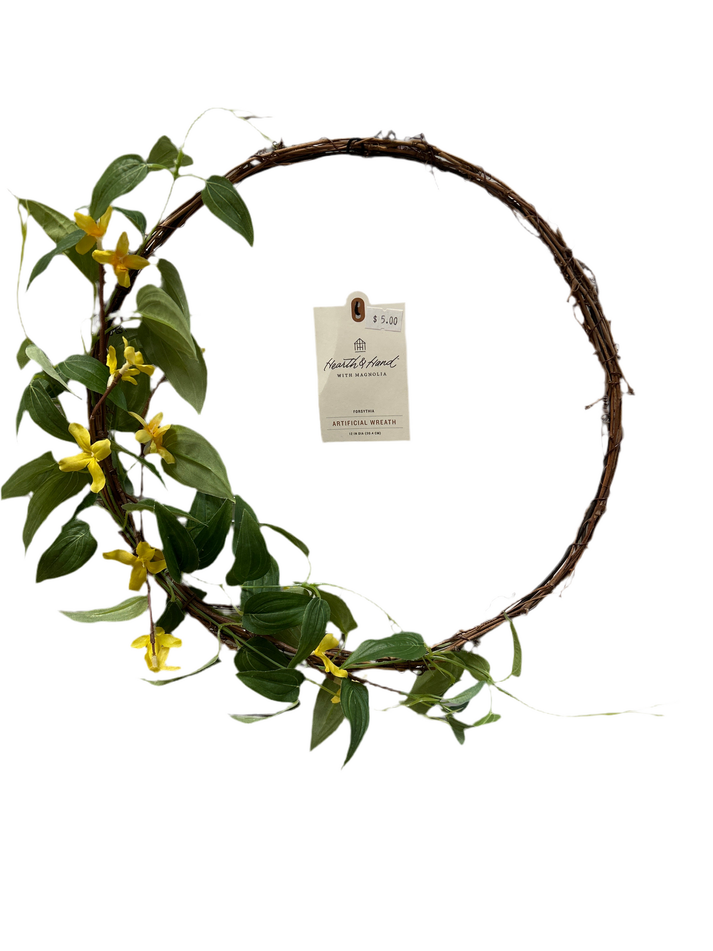 Forsythia Artificial Wreath - Yellow