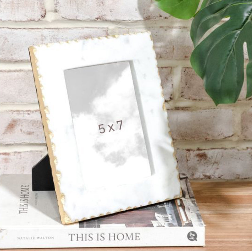 5 X 7 Gold Foil Edge Marble Frame