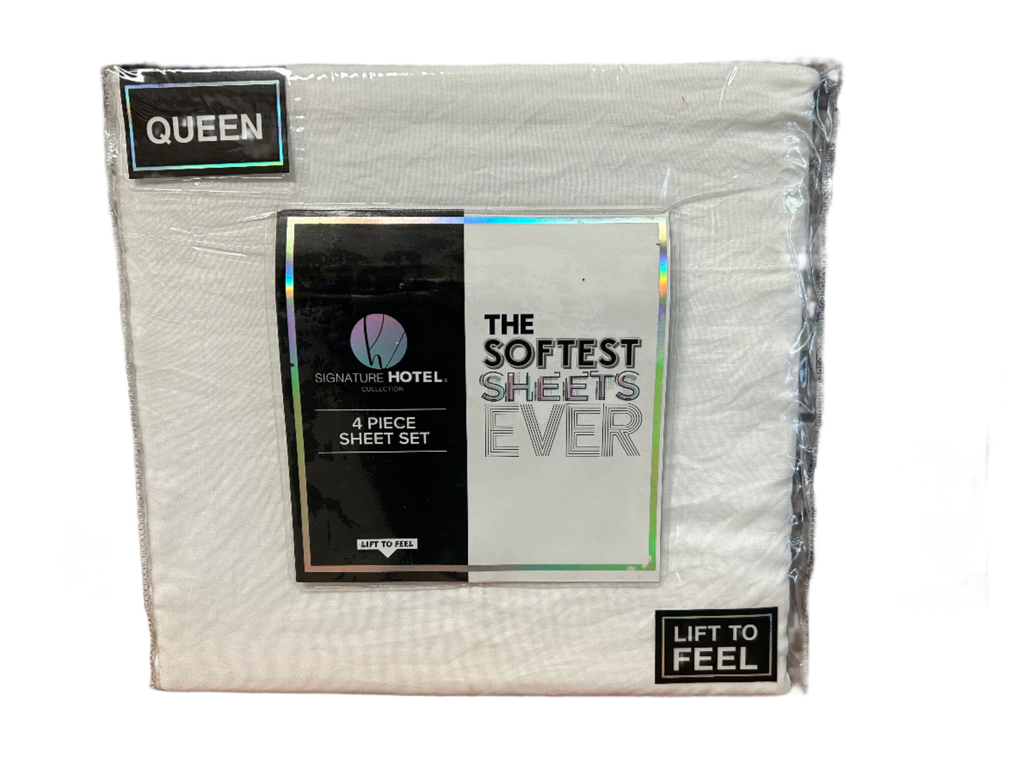 White Signature Hotel Collection Microfiber Queen Sheet Set