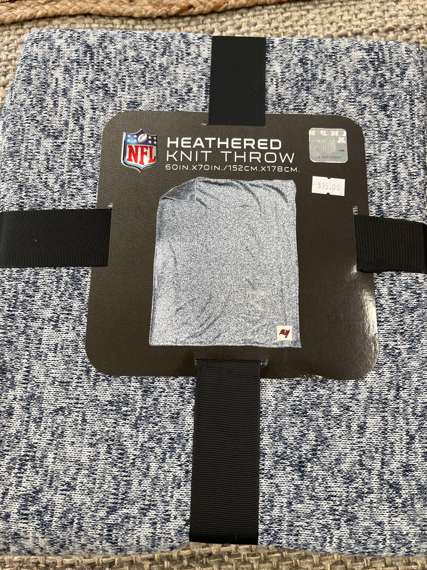 Heathered Knit Throw - Navy 60” x 70”