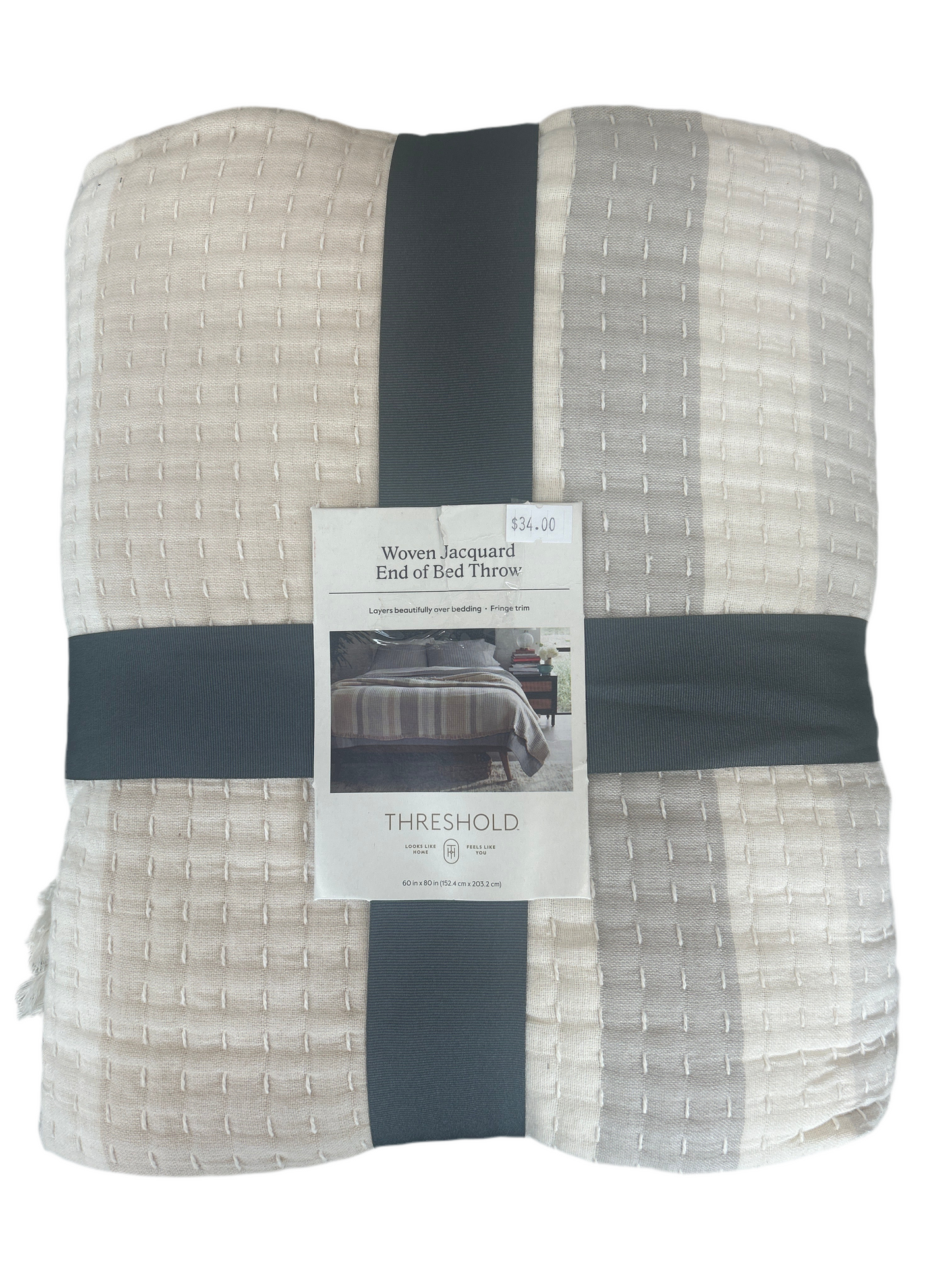 Woven Jacquard End of Bed Throw