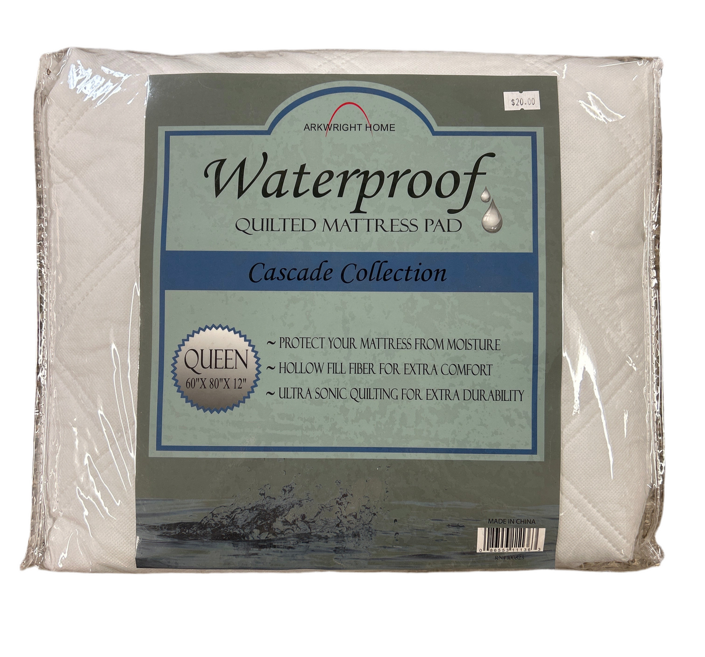 Waterproof Quilted Mattress Pad - Queen