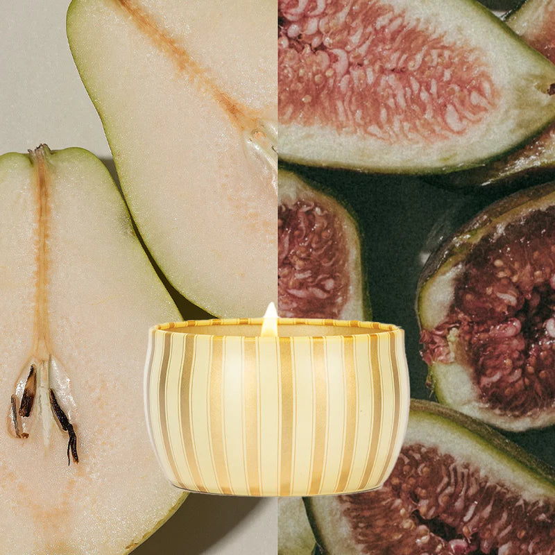 Gilded Pear Holiday Tin Candle