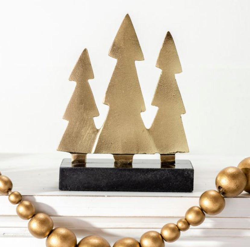 5.5" 3 Gold Trees Tabletop