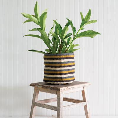 Curacao Striped Storage Planter - CTW Home Collection