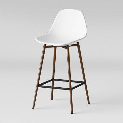 Copley Plastic Counter Height Barstool White - Threshold