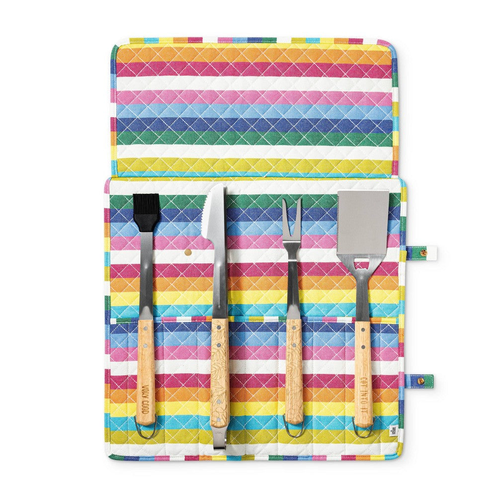 Grilling Tool Set with Fabric Sleeve - Tabitha Brown for Target