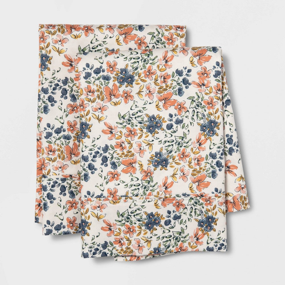 King Printed Performance 400 Thread Count Pillowcase Set Ditsy Floral - Threshold