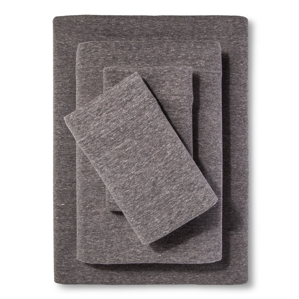 Twin Jersey Sheet Set Heather Gray - Room Essentials