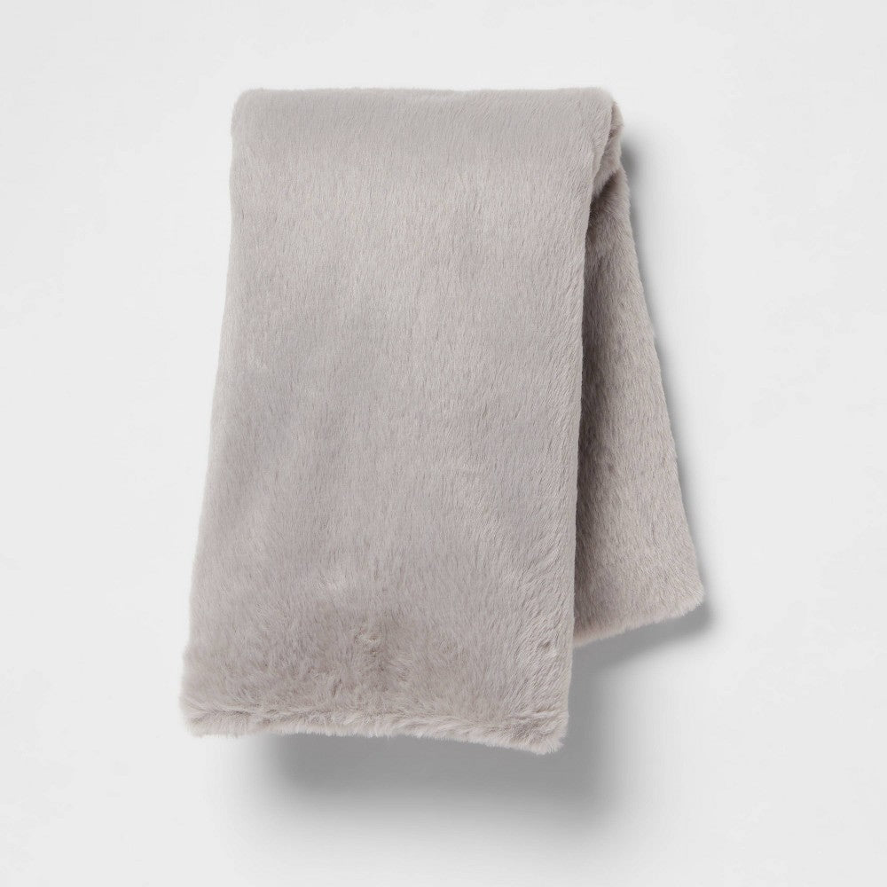 Plush Body Pillow Cover Gray - Room Essentials