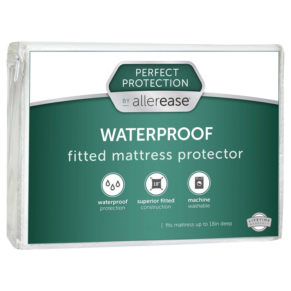 As Is Allerease Twin Clean Boost Waterproof Fitted Mattress Protector