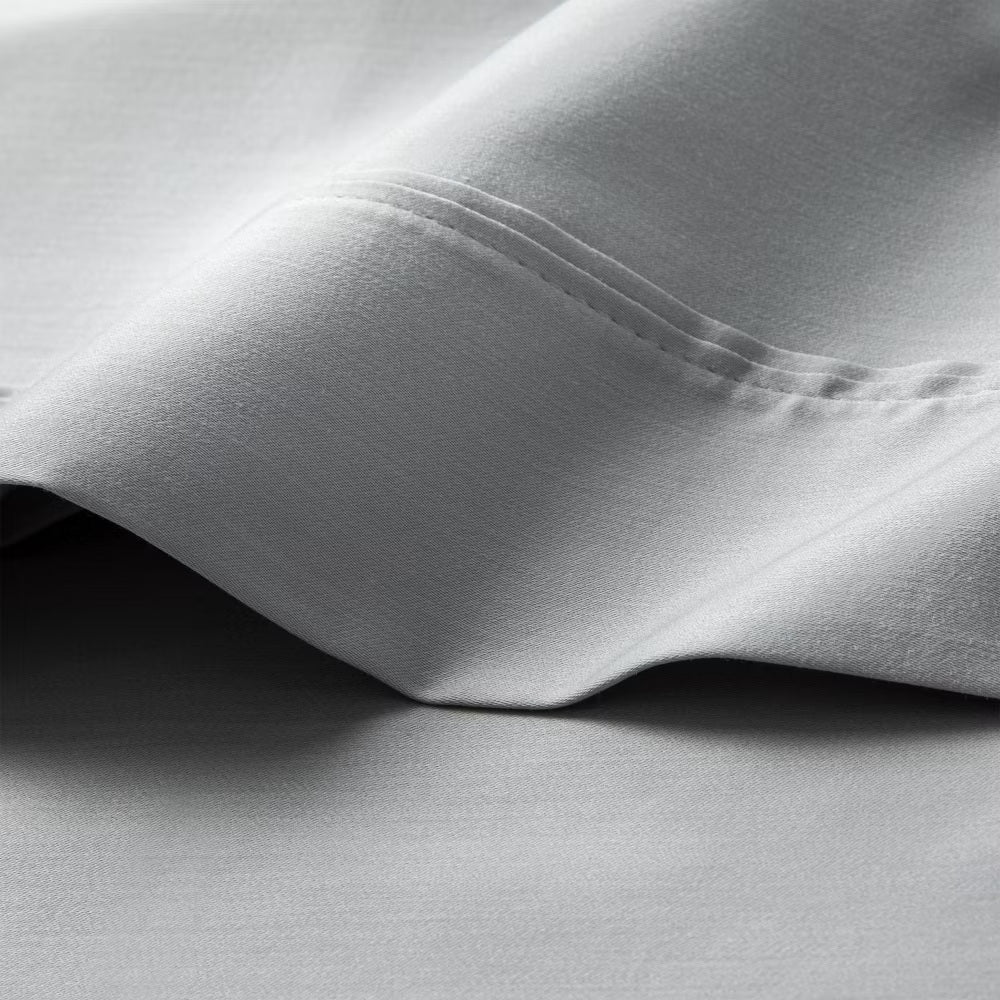Twin/Twin XL 500 Thread Count Tri-Ease Solid Sheet Set Light Gray - Threshold