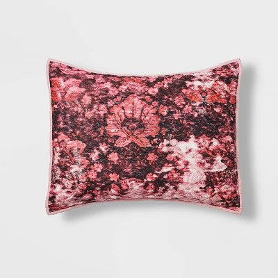 Standard Textured Velvet Vintage Rug Sham Mauve - Opalhouse