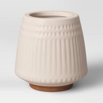 6" Wide Textured Ceramic Planter Pots White - Opalhouse
