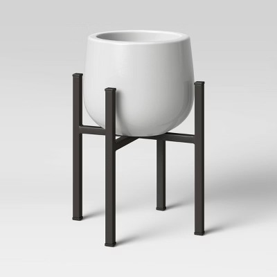 Ceramic/Metal Planter Stand White - Project 62