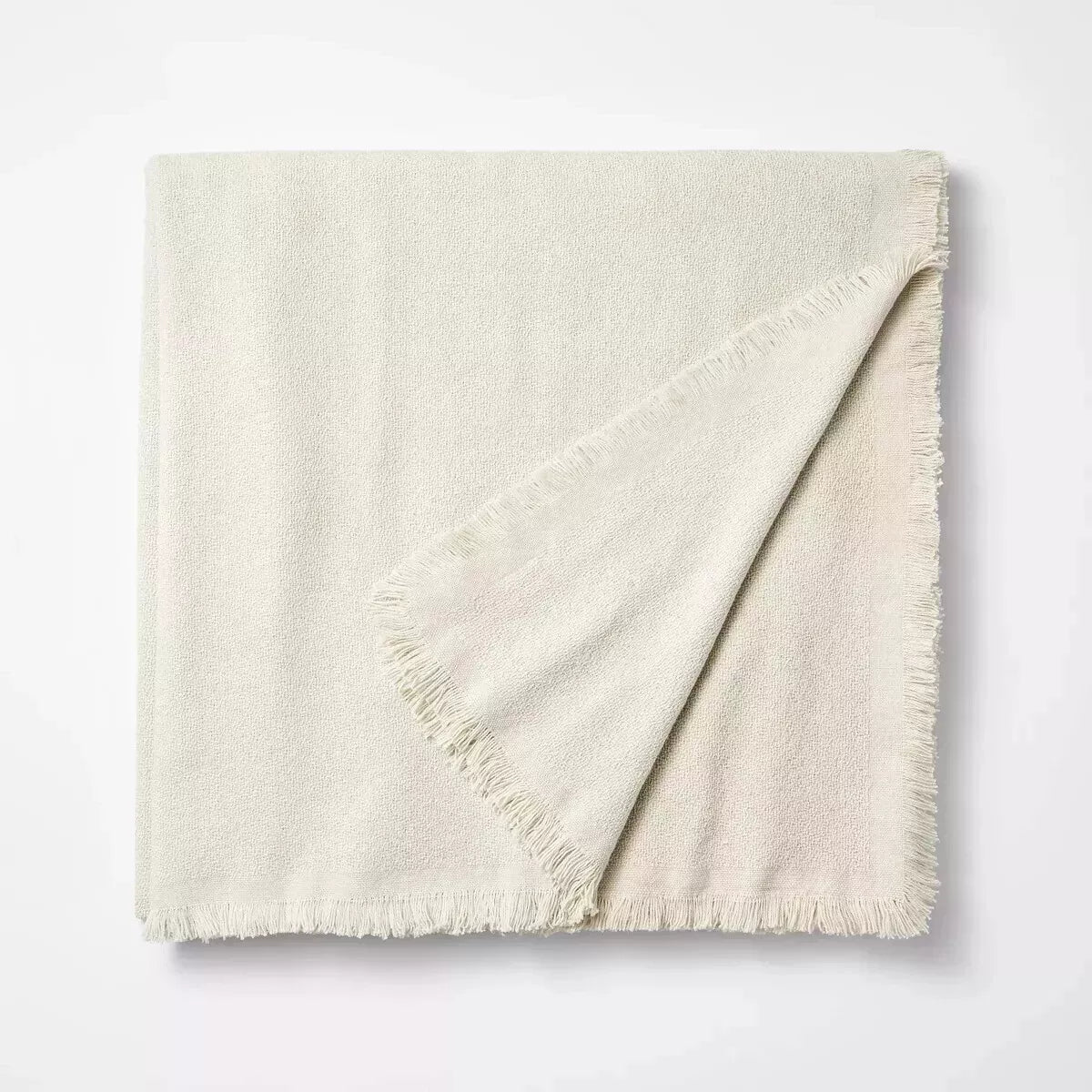 Bed Blanket Light Beige Full/Queen 100% Cotton - Threshold