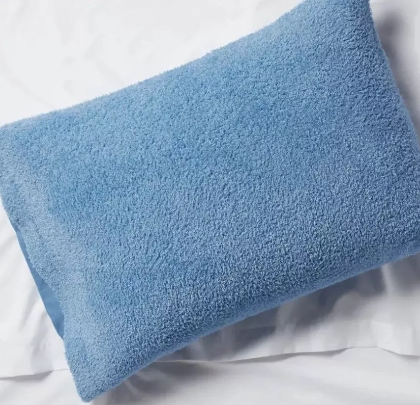 Standard Textured Pillowcase Blue - Room Essentials