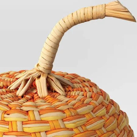 Farmhouse Rattan Pumpkins Orange/White/Yellow - Threshold