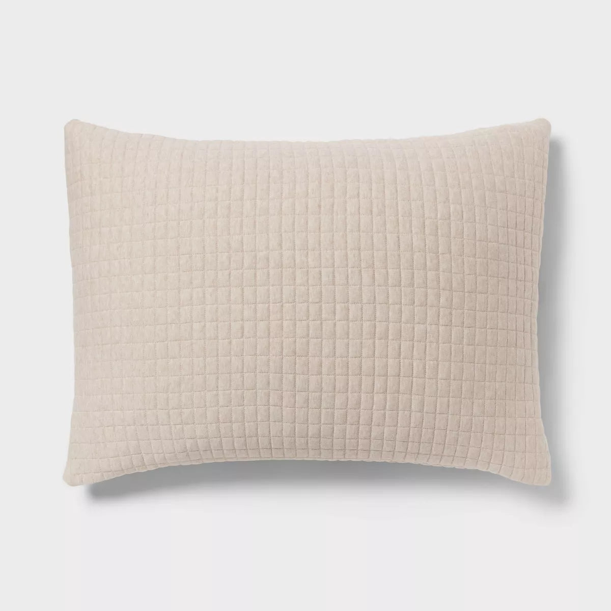 Jersey Quilt Sham Oatmeal - King