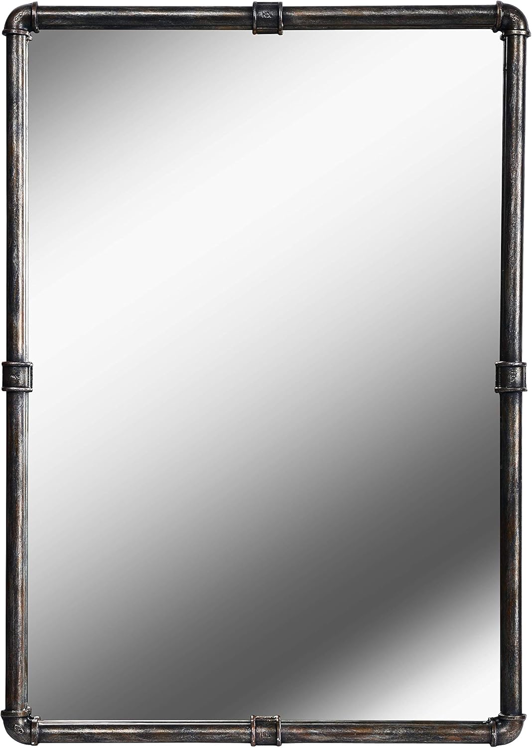 Vintage Pipe Frame Metal Mirror (37.25 in. H x 26 in. W)