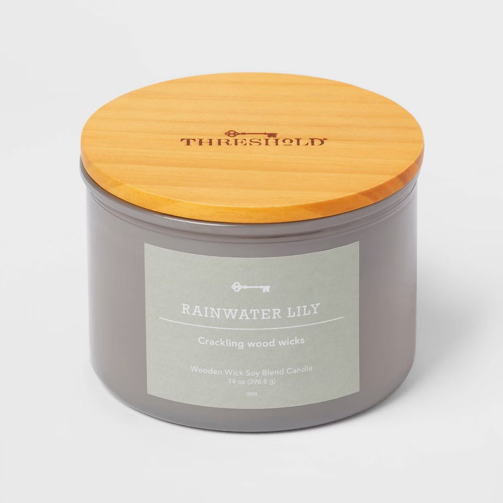 Rainwater Lily Crackling Wood Wick Candle - Threshold